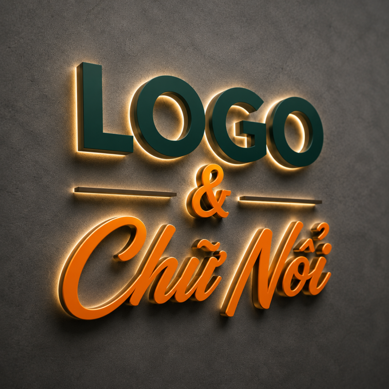 logo & chữ nổi