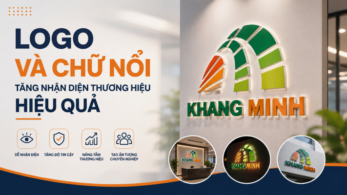 logo và chữ nổi