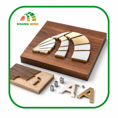 logo và chữ nổi